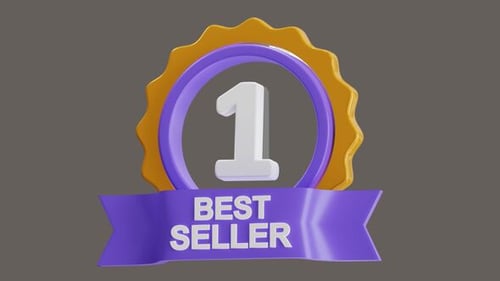 3D Animated Best Seller Badge Reveal