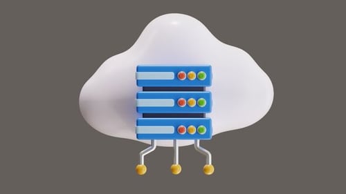 Animação 3D da rede em nuvem facilita o acesso