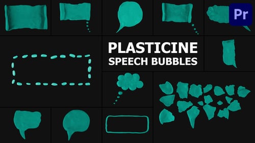 Plasticine Speech Bubbles | Premiere Pro MOGRT