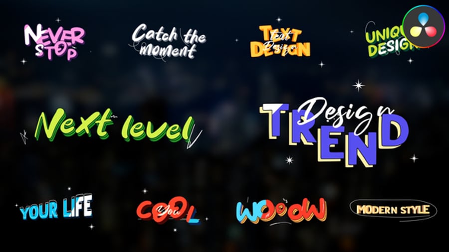 Cover for Artistic Colorful Titles for DaVinci Resolve