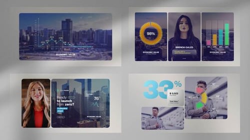 Modern Corporate Data Presentation with Animated Infographics