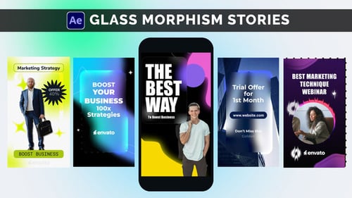 Glass Morphism Stories | Fractal Noise Glass