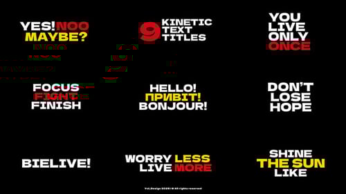 Kinetic Text Animation | MOGRT