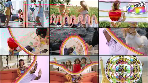 Colorful Plasticine Seamless Stop Motion Transitions