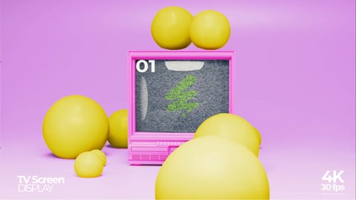 Clay Old TV Screen Dsiplay Premiere