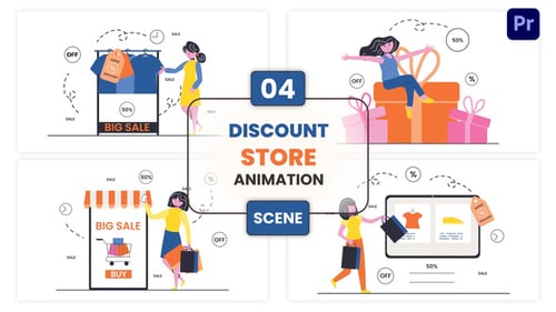 Discount Store Animation Scene, Elements ft. bootstrap & card - Envato