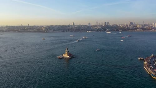 Aerial Istanbul Maiden Tower
