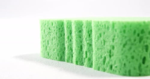 Close-up of cleaning sponge