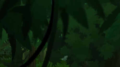 La dense forêt tropicale humide le matin. La jungle colorée, calme et luxuriante.