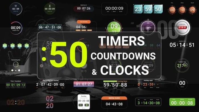 Minimal & Modern Countdown UI Pack, Infographics ft. countdown timer ...