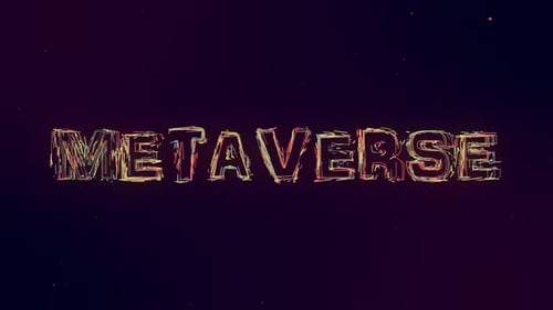 Metaverse-Text mit Partikeln
