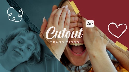 Handcrafted Ripped Paper Transitions Pack with Doodle Effects