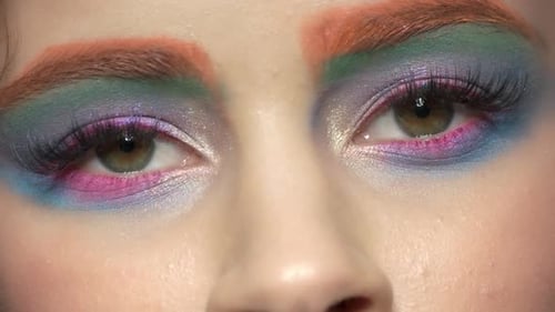 Beautiful Eyes, Colorful Makeup.