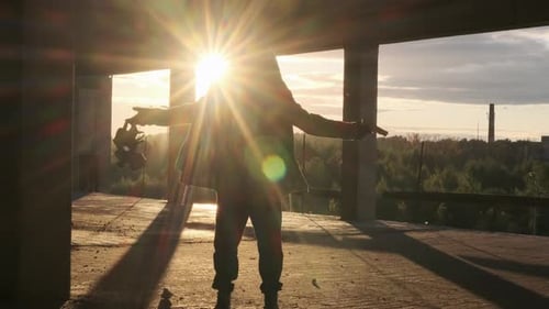 Filmisches Konzept des Endes der Apokalypse oder der chemischen Bedrohung, des Endes der Covid-19-Pandemie