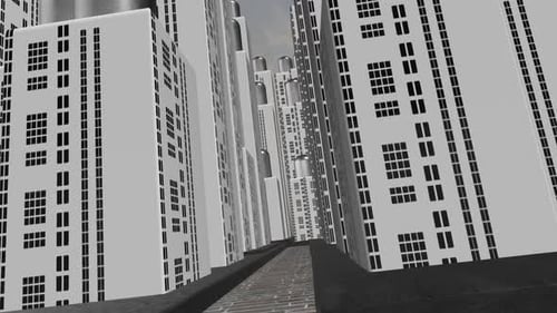 3d abstract city