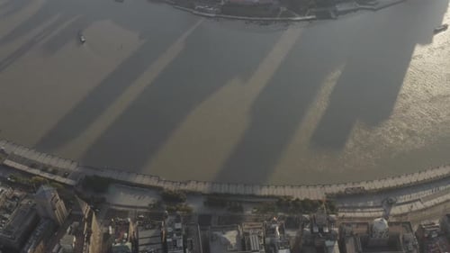 Aerial view of Shanghai coast, China.