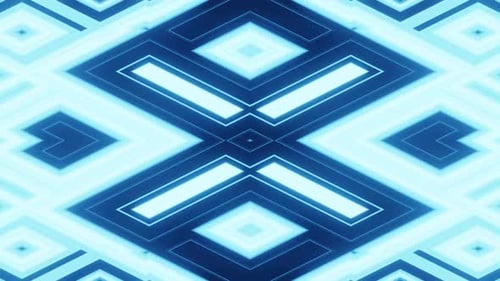 Vj Loop Neon Blue Iced X Letter Party Background 4K
