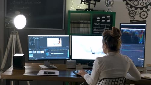 Arbeiten an der Videobearbeitung