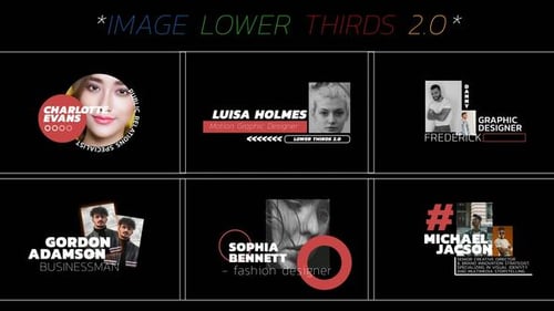 Modern Photo Lower Thirds for Professional Video Introductions
