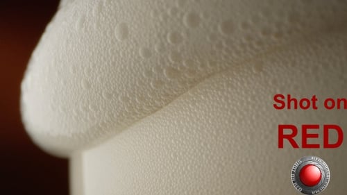 Close Up of Frothy Beverage with Bubbly Foam