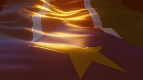 Waving Fabric Background with Dynamic Light Rays