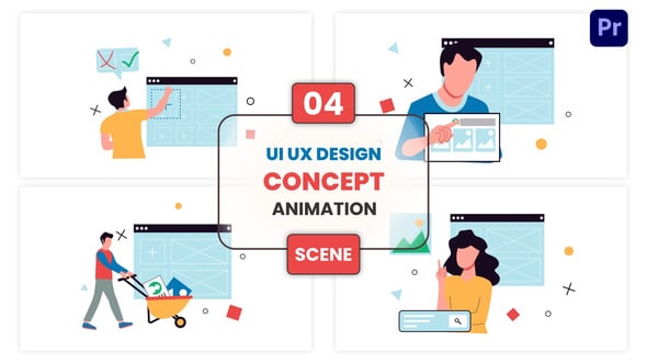 Ui Ux Design Concept Illustration Animation Scene, Elements ft ...