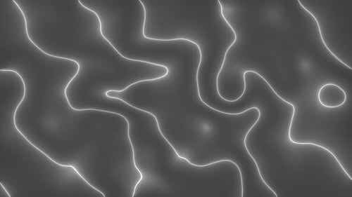 Abstract Neon Contour Lines Loopable Background