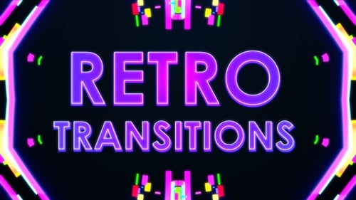Vibrant Retro Geometric Transition Pack for Video Editing