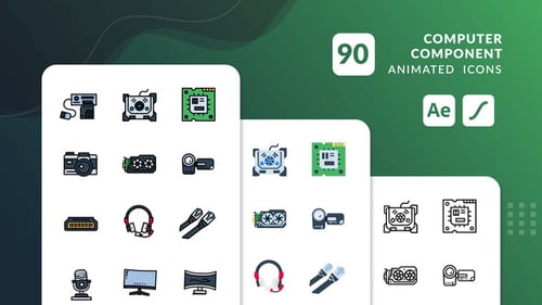 Computer Component Animated Icons | After Effects
