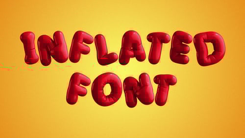 Inflated Animated Font