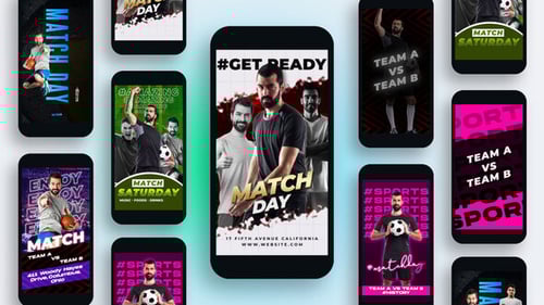 Sports Event Promo Mogrt Stories