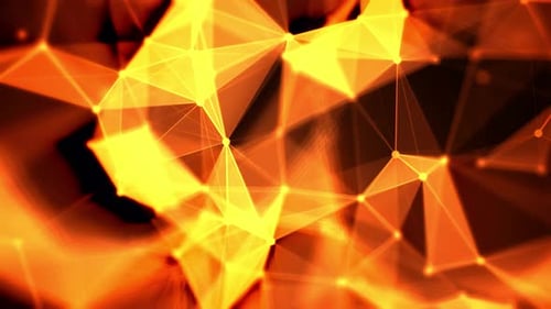 yellow triangle lines networks background