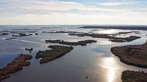 Scenic Aerial View of a Tropical Waterway