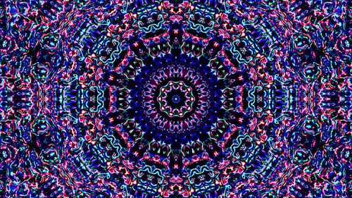 Lumière abstraite brillante gouvernant la polychromie, kaléidoscope