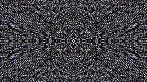 abstract lines circle shape forming dots of shining colorful flashing lights, black background