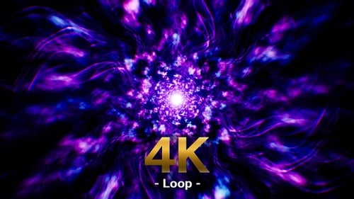 Neon Energy Wave Effect Loop 4K