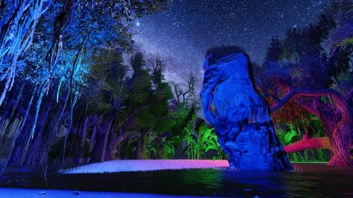 Sensación de bosque en un mundo de fantasía