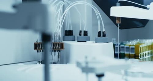 Automated Laboratory Machine Processing Samples