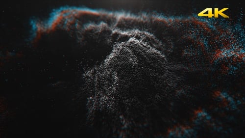 Abstrakte weiße Partikel Hintergrund 4K