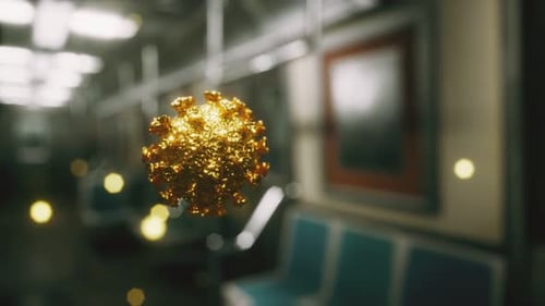 Coronavirus Covid-19 Epidemic in Subway Car