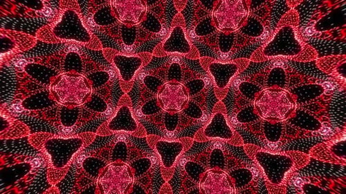 Rote Kaleidoskop-Mandala abstrakte Hintergrundanimation