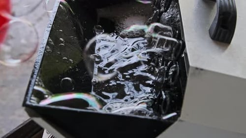 Bubble Machine Making Bubbles