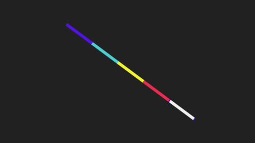 Colorful Lines Morphing to Abstracts Cubes