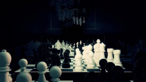 Cinematic 3D Chess Board Camera Movement