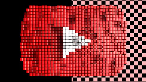 Youtube Logo - Voxel Style