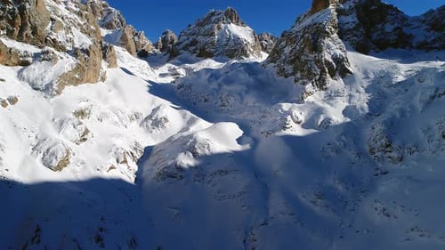 Aerial View Of Winter Mountains