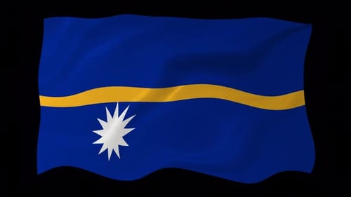 Realistic Waving Flag of Nauru Animation