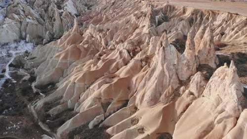 World Heritage, Cappadocia, Gereme, Turkey. Beautiful Mountains of Volcanic Origin.