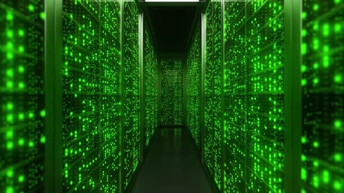 Server-Racks im Serverinnenraum