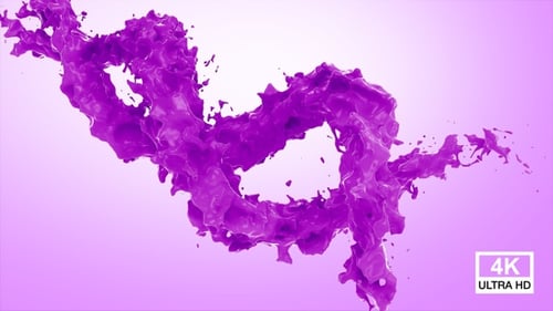 Dynamic Purple Fluid Splash Reveal Transition